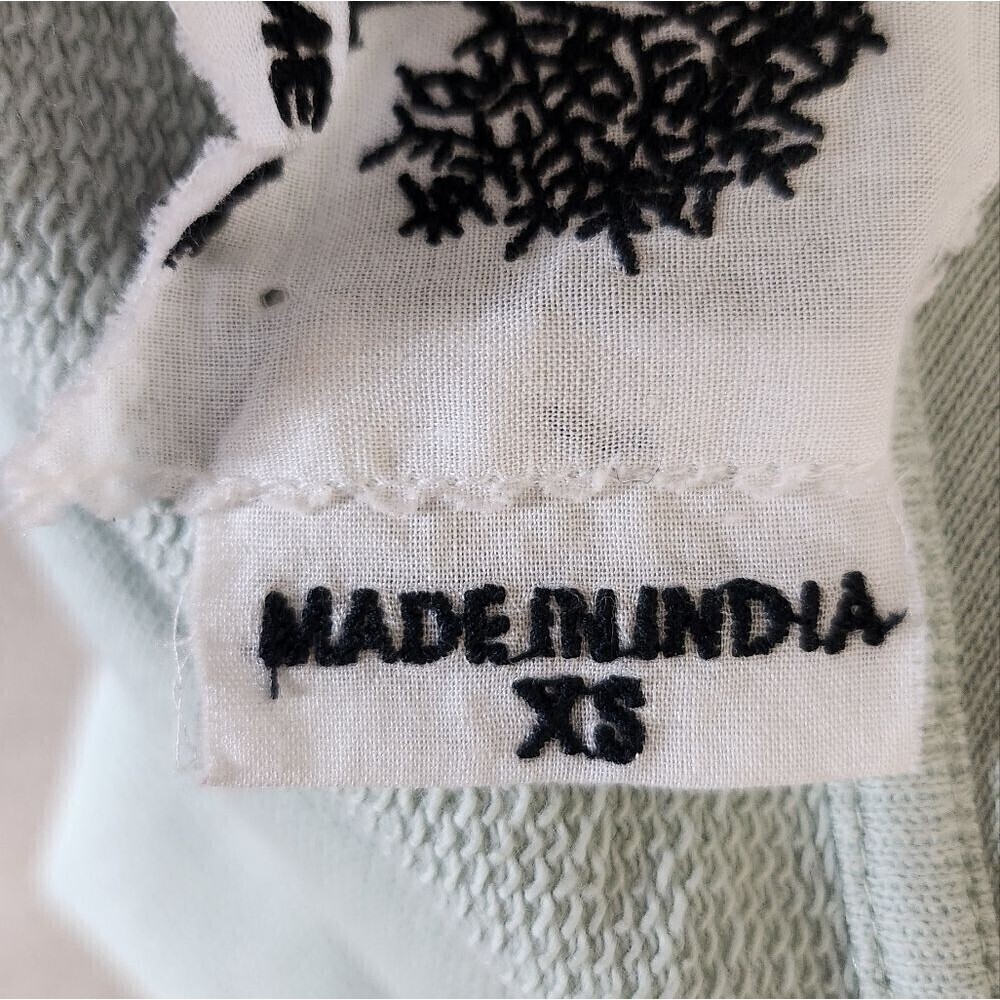 Anthropologie Let Me Be Luckcharm women's blue cotton beaded sweatshirt Size XS - Picture 8 of 12